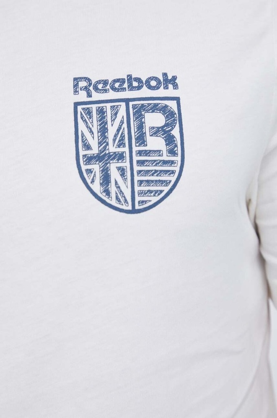 Reebok t-shirt bawełniany 100071168 beżowy