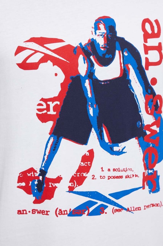 Βαμβακερό μπλουζάκι Reebok Classic Basketball 100070708 λευκό
