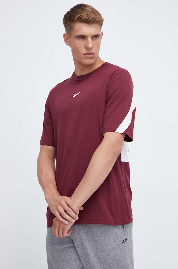 Reebok Classic pamut póló pamut burgundia 100036149