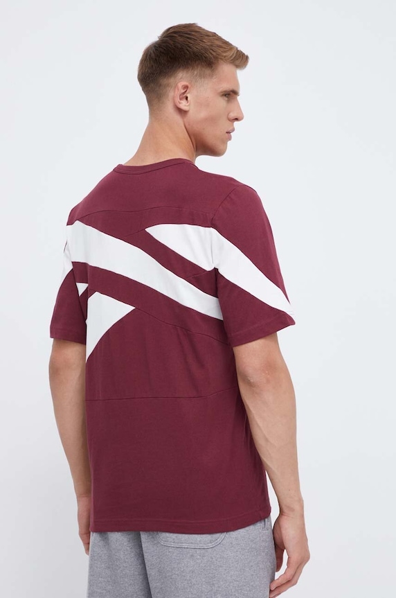Ruházat Reebok Classic pamut póló 100036149 burgundia