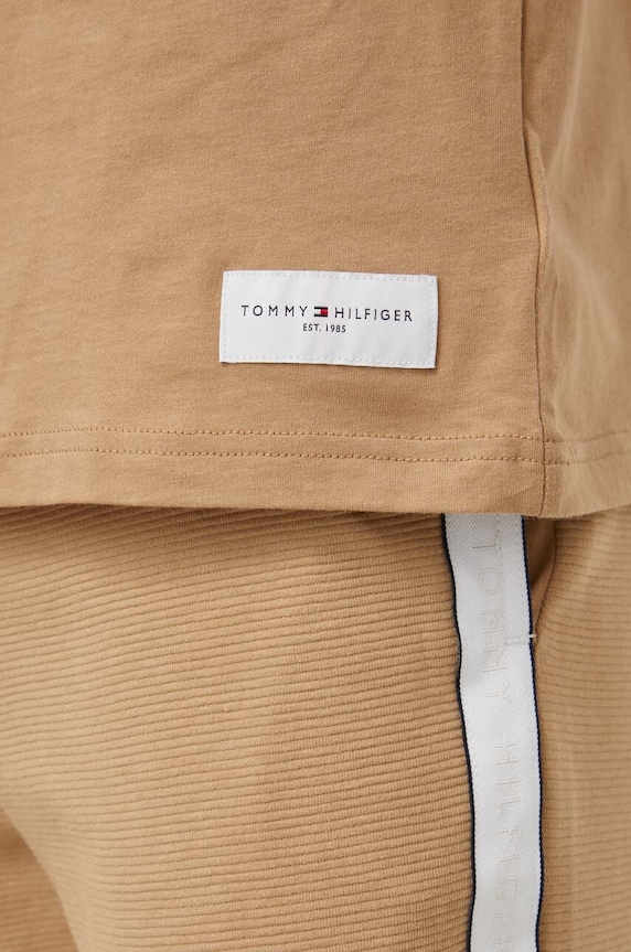 Bavlnené tričko Tommy Hilfiger UM0UM03005 béžová