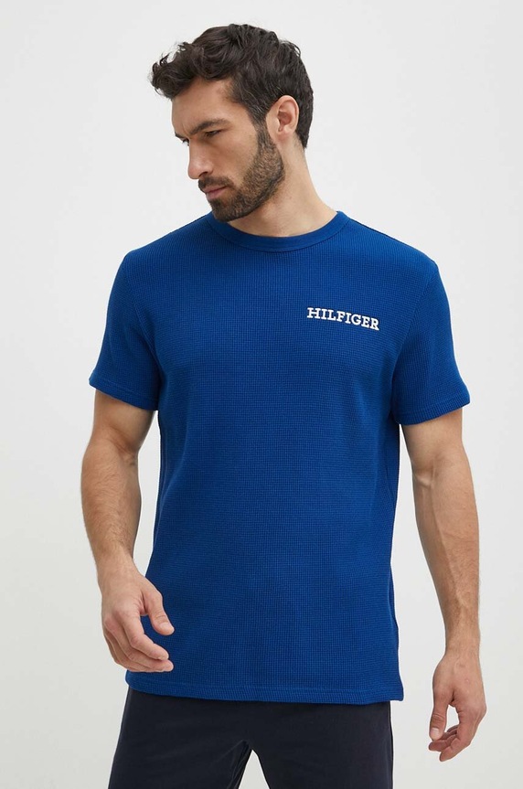 Памучна домашна тениска Tommy Hilfiger тъмносин UM0UM03116