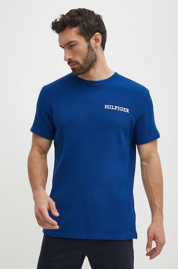 Памучна домашна тениска Tommy Hilfiger тъмносин UM0UM03116