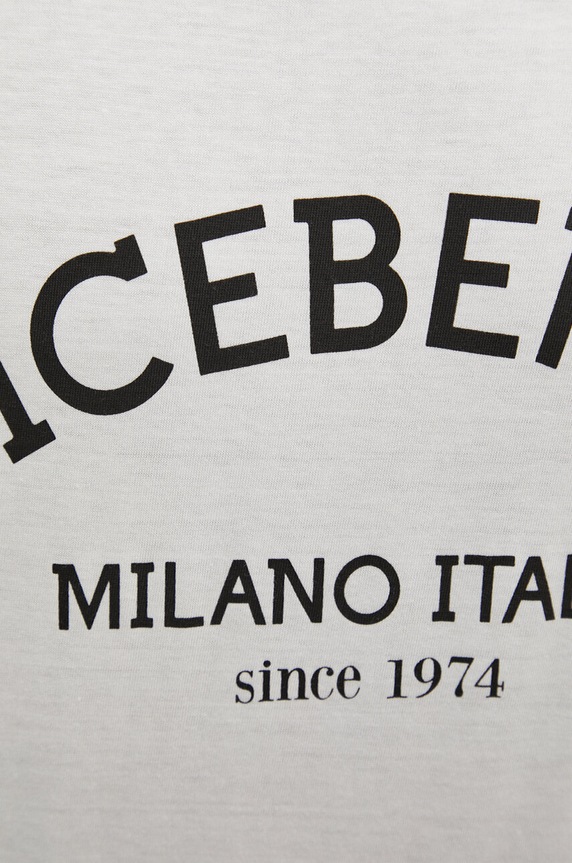 Iceberg t-shirt bawełniany F02N.6325 beżowy