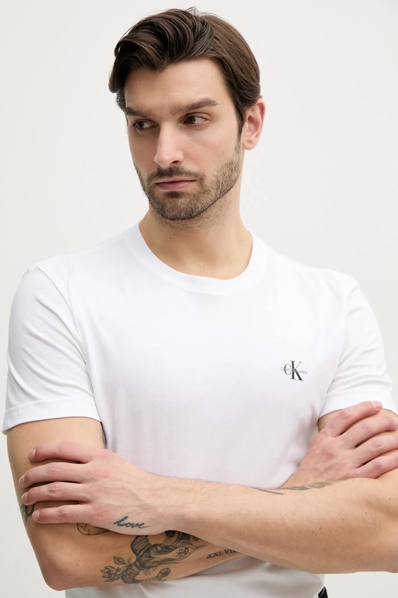 Calvin Klein Jeans t-shirt bawełniany 2-pack J30J320199 beżowy