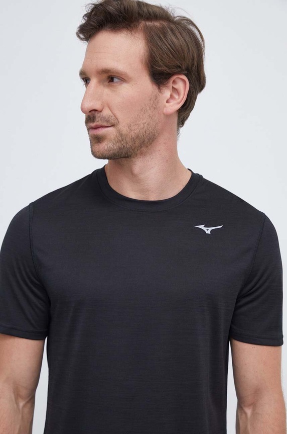 Mizuno t-shirt do biegania Impulse Core czarny J2GAA519