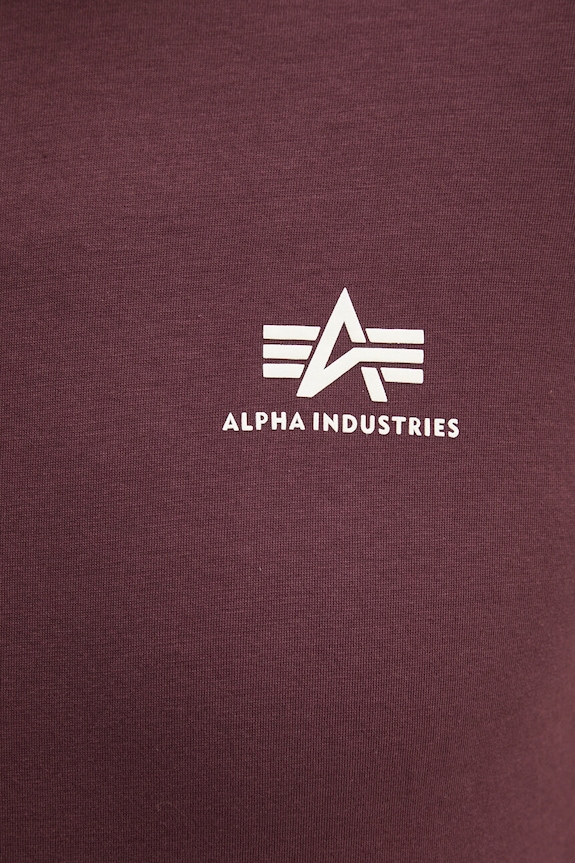 Βαμβακερό μπλουζάκι Alpha Industries 188505.21 μπορντό