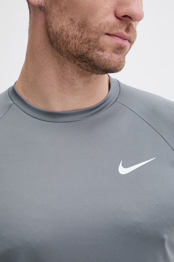 Nike t-shirt κολύμβησης ανδρικό γκρί NESSA586