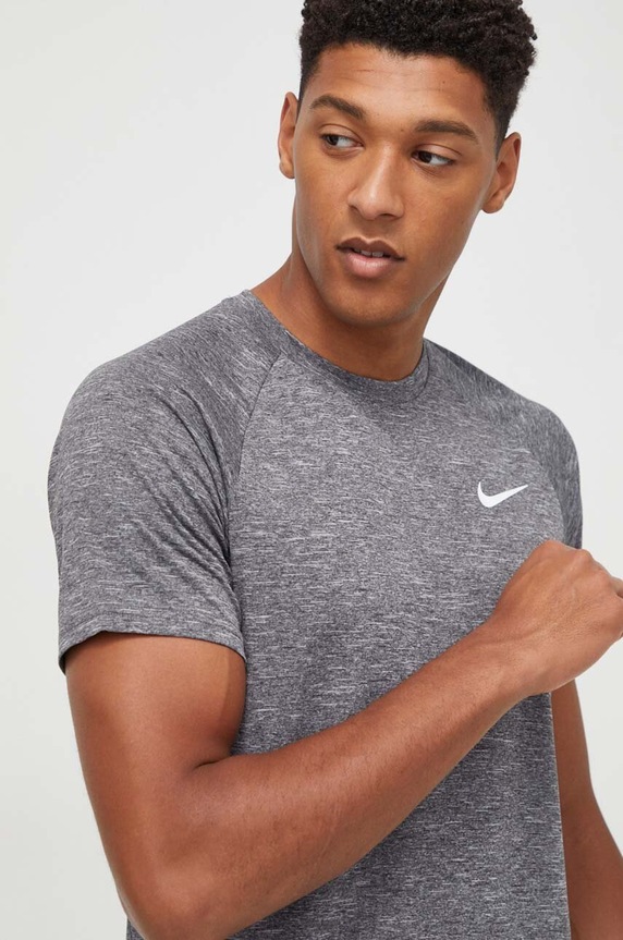 Nike t-shirt κολύμβησης ανδρικό κανονικό γκρί NESSA589