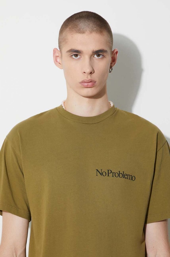 Aries cotton t-shirt FUAR60009 green