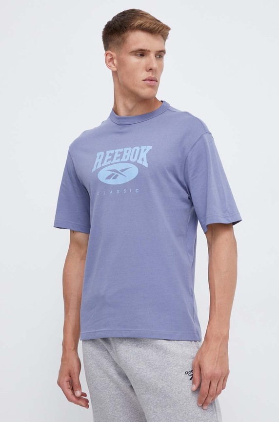 Reebok Classic pamut póló kék 100035513