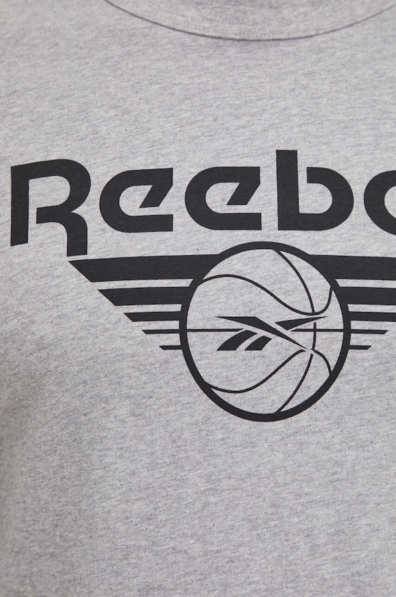 Bavlnené tričko Reebok Classic Basketball sivá 100070707