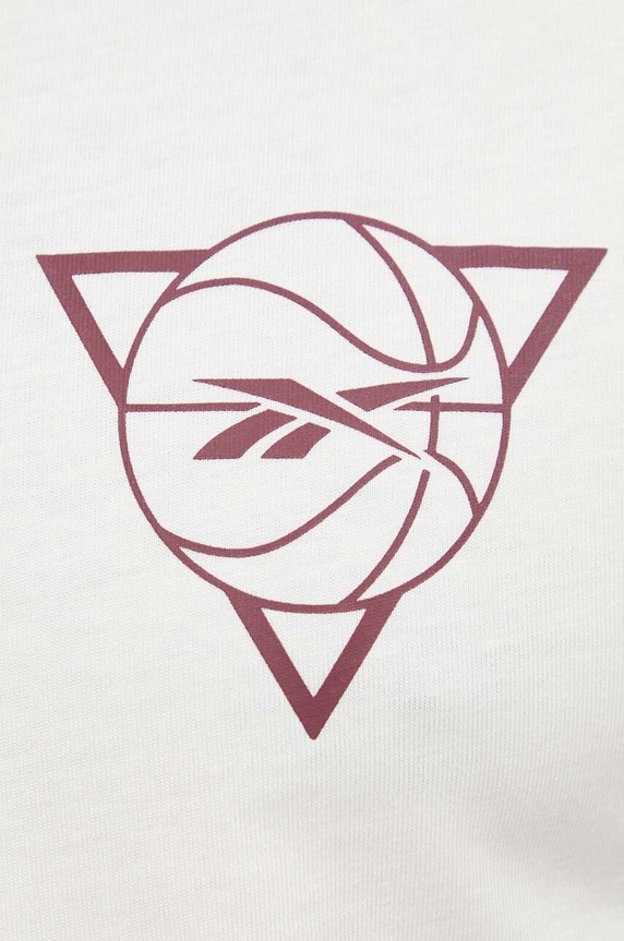 Bavlněné tričko Reebok Classic Basketball 100070712 béžová