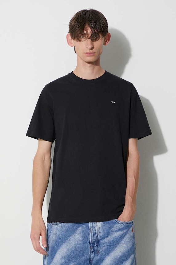 Хлопковая футболка Wood Wood Essential sami classic t-shirt гладкий чёрный 20005711.2491