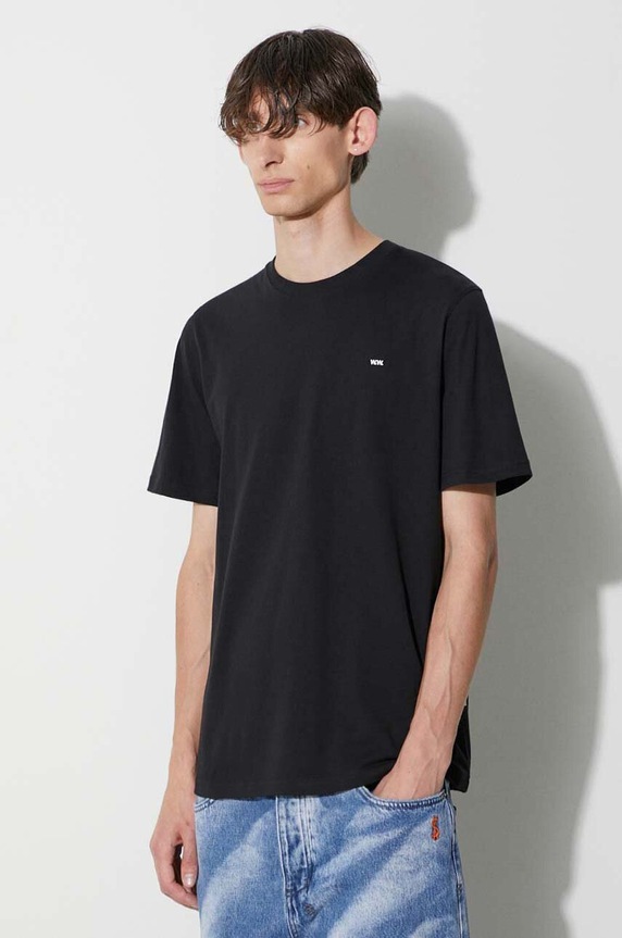 Хлопковая футболка Wood Wood Essential sami classic t-shirt чёрный 20005711.2491