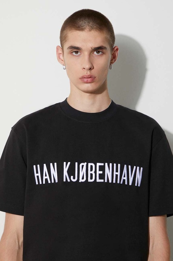 Han Kjøbenhavn t-shirt bawełniany M.132953 czarny