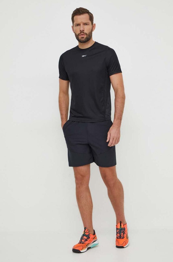 Reebok futós póló 100070571 fekete AW24