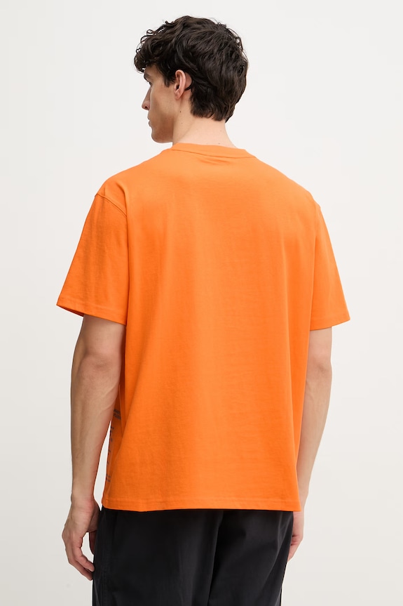 Oblečenie Puma tričko pánske bavlnené PUMA x PLEASURES Typo Tee 620878 oranžová