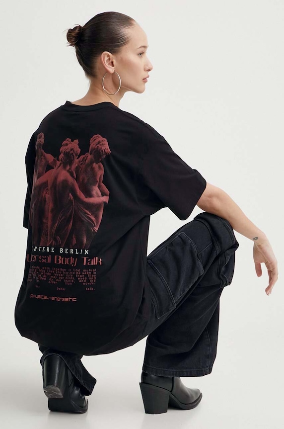 Vertere Berlin t-shirt bawełniany czarny VER.T85