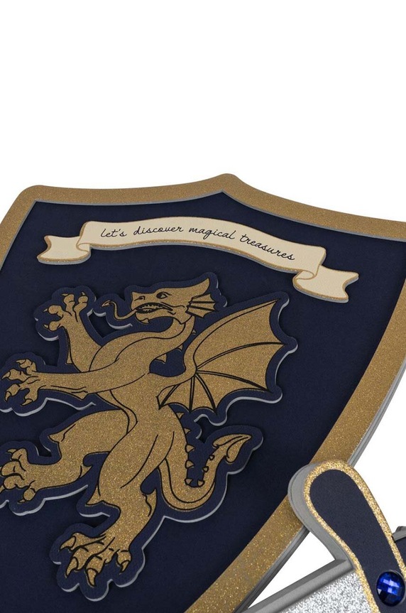 Chłopiec Konges Sløjd kostium dziecięcy KNIGHT SWORD AND SHIELD KS101505 granatowy