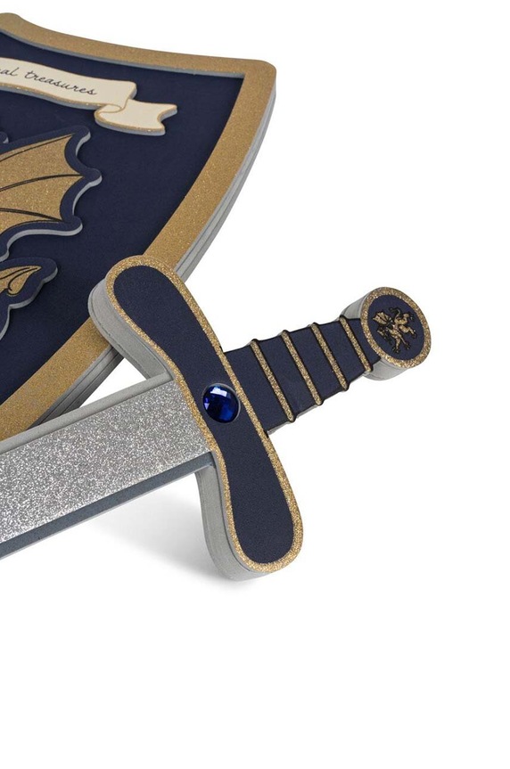 Konges Sløjd kostium dziecięcy KNIGHT SWORD AND SHIELD granatowy KS101505