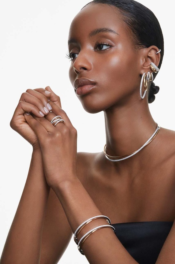 Accessori Swarovski orecchini HYPERBOLA 5689718 oro