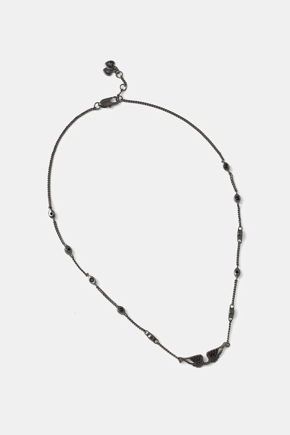 ZADIG&VOLTAIRE colier zirconiu cubic negru OWJW00632