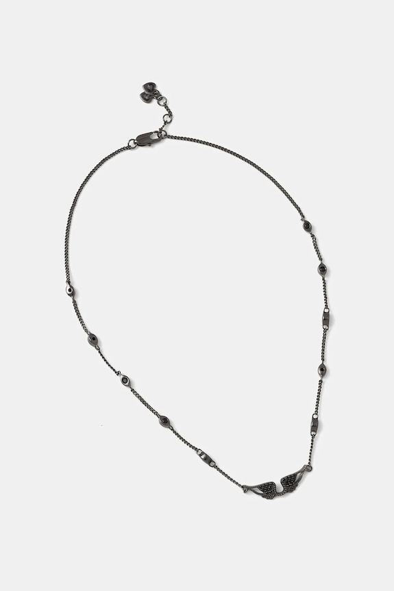 ZADIG&VOLTAIRE colier zirconiu cubic negru OWJW00632