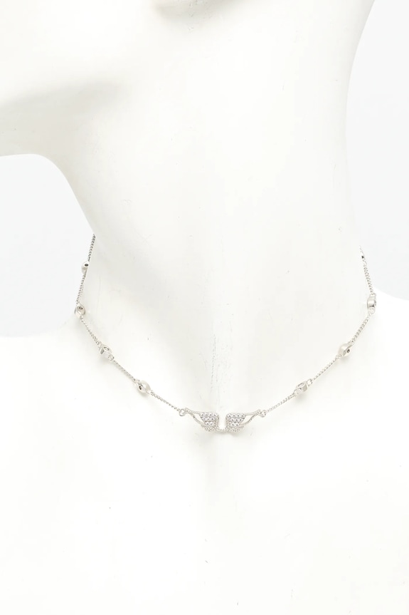 Accesorii ZADIG&VOLTAIRE colier OWJW00632 argintiu