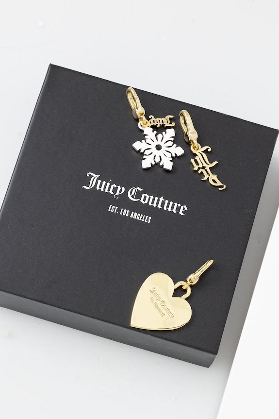 Шарм Juicy Couture SERINA CHRISTMAS CHARM SET 3-pack JCJCH222059.453 золотий AW24