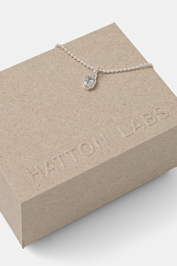 Postříbřený náhrdelník HATTON LABS Hatton Pendant stříbrná HL.W4.111.01