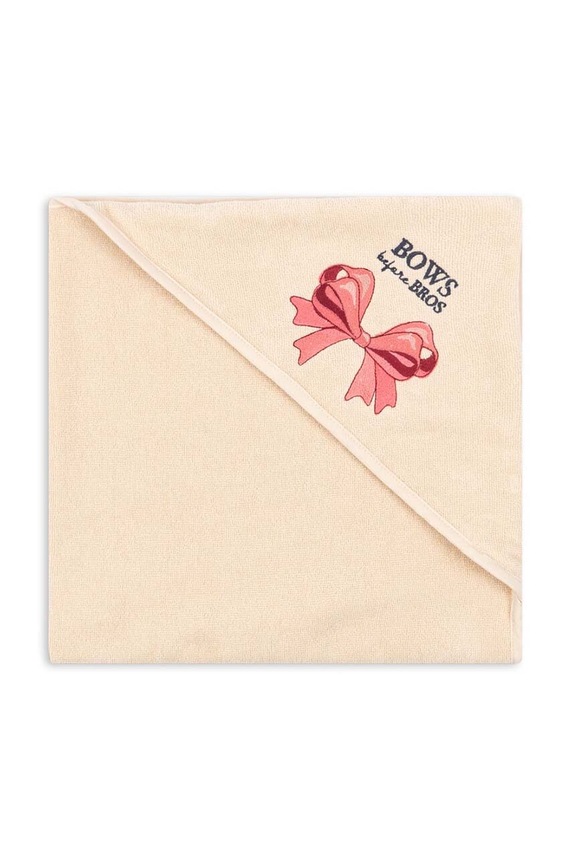 Konges Sløjd ręcznik bawełniany niemowlęcy TERRY TOWEL GOTS KS101708.G beżowy AW24