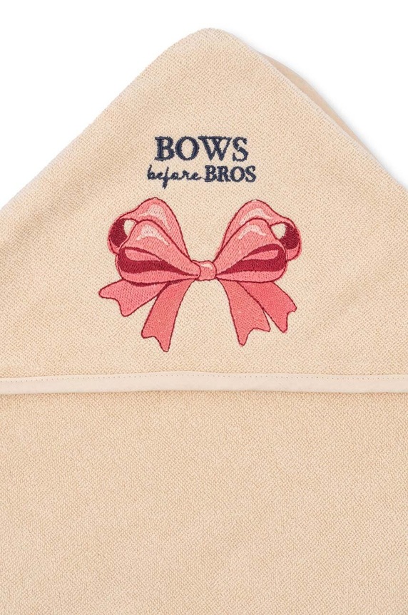 Dziewczynka Konges Sløjd ręcznik bawełniany niemowlęcy TERRY TOWEL GOTS KS101708.G beżowy