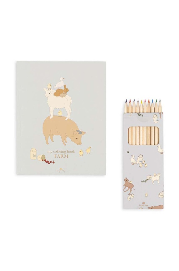 Konges Sløjd kolorowanka COLORING BOOK AND CRAYONS niebieski KS101465
