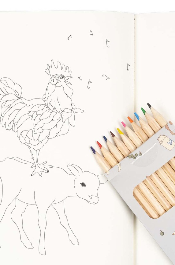 Konges Sløjd kolorowanka COLORING BOOK AND CRAYONS niebieski KS101465