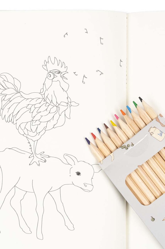 Konges Sløjd kolorowanka COLORING BOOK AND CRAYONS niebieski KS101465