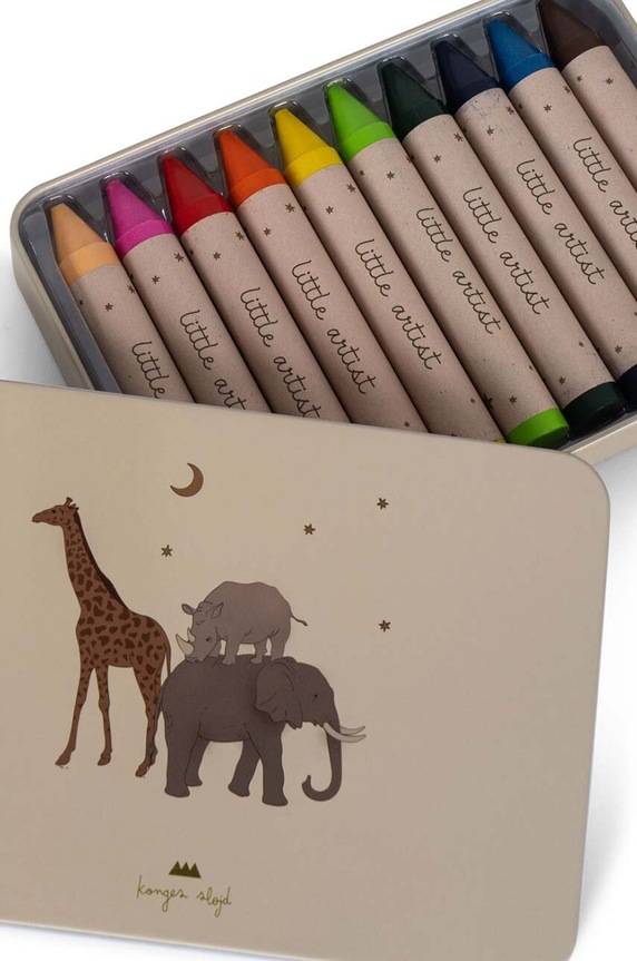 Konges Sløjd kredki woskowe CRAYONS BEES WAX 10 PCS 10-pack KS101468 beżowy AA00