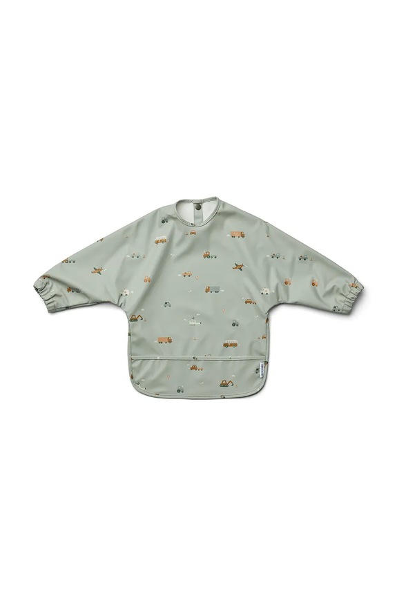 Liewood bavaglino per bambini Merle Printed Cape Bib verde LW14782