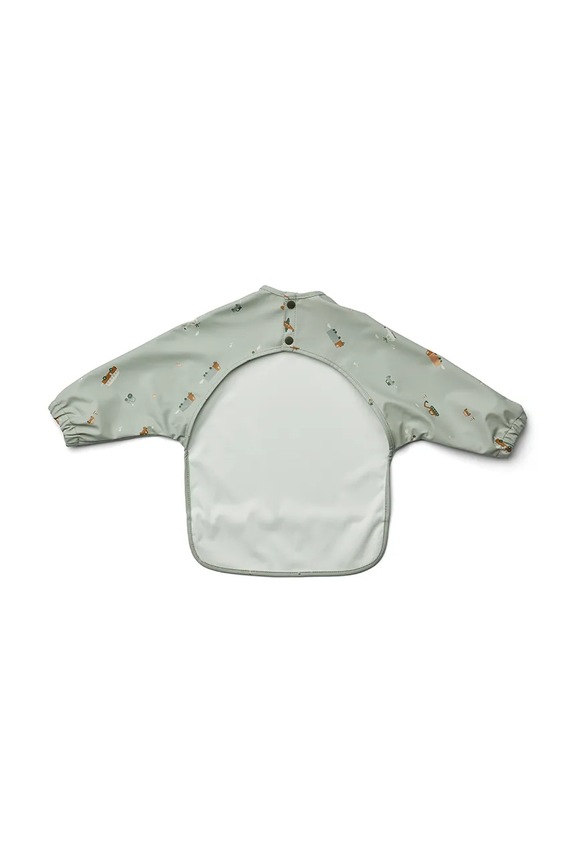 Liewood bavaglino per bambini Merle Printed Cape Bib LW14782 verde AA00