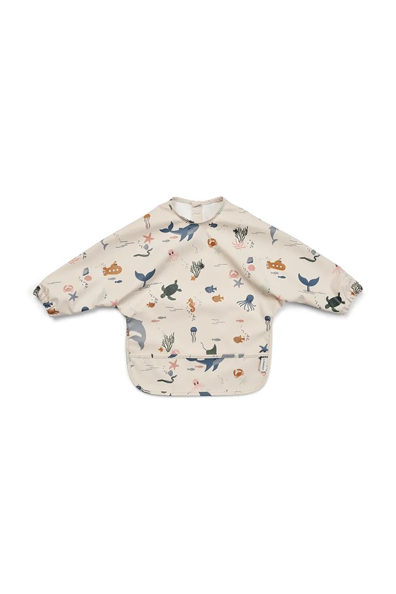 Liewood Bavețică copii Merle Printed Cape Bib bej LW14782
