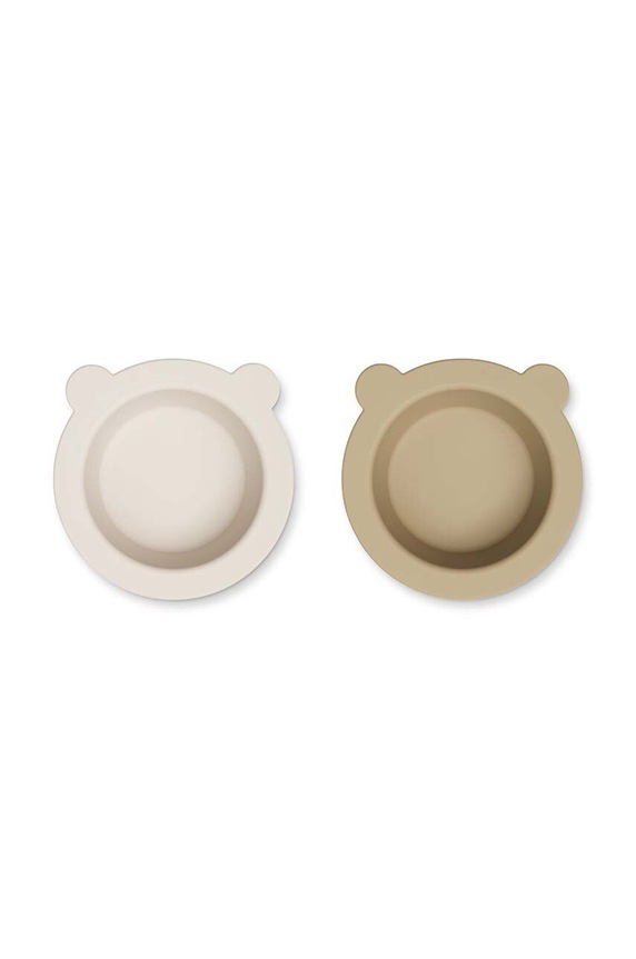 Liewood tálak készlete Peony Suction Bowl 2 db kettes csomagolás bézs LW15103