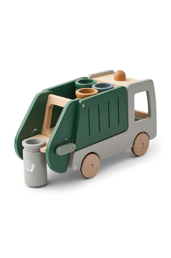 Drevená hračka pre deti Liewood Irina Recycling Truck zelená LW19339