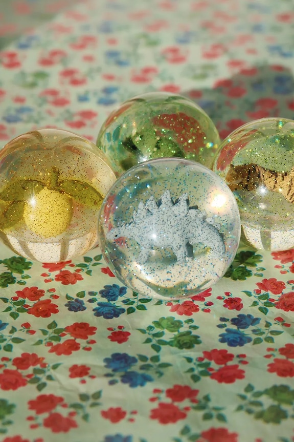 Μπάλες από καουτσούκ Konges Sløjd BOUNCING BALL SETS 2-pack κίτρινο KS101903
