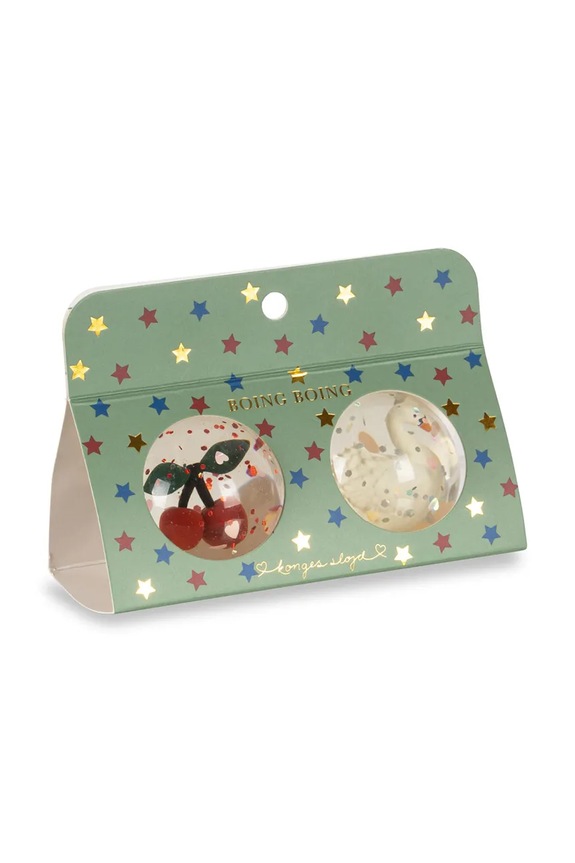 Μπάλες από καουτσούκ Konges Sløjd BOUNCING BALL SETS 2-pack KS101903 κόκκινο AW24