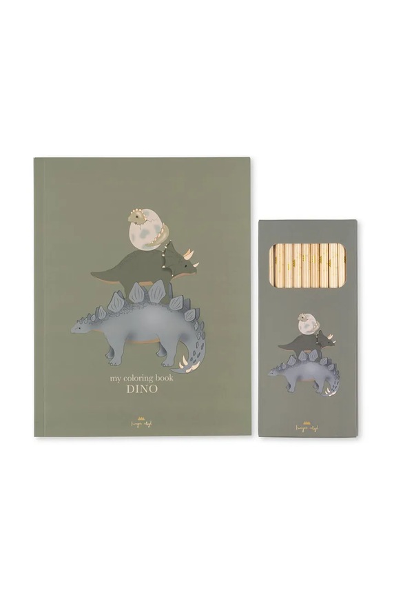 Книжка за оцветяване Konges Sløjd COLORING BOOK AND CRAYONS зелен KS101936
