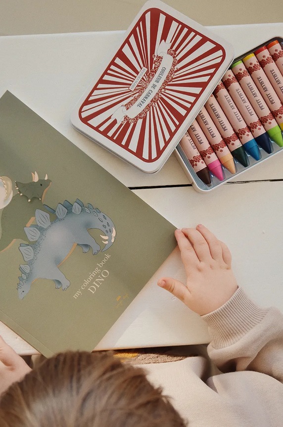 Книжка за оцветяване Konges Sløjd COLORING BOOK AND CRAYONS зелен KS101936