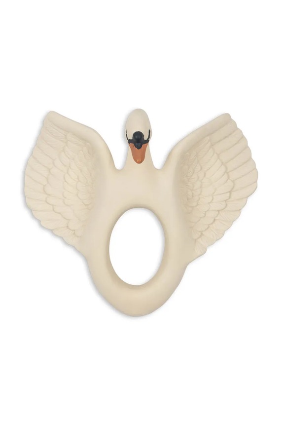 Dětské kousátko Konges Sløjd TEETHER SWAN KS102123 bílá AA00