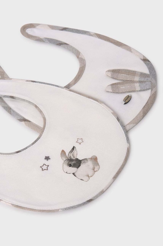 Mayoral Newborn śliniak niemowlęcy 2-pack 9485.1D.Newborn.9BYH beżowy AW24