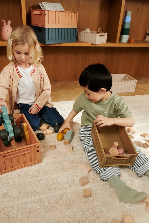 Úložný box Liewood Weston Storage Box M 2-pack 2-pak ružová LW14677