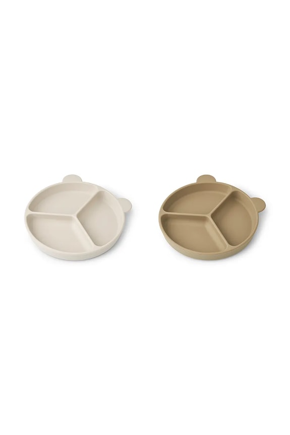 Sada tanierov Liewood Stacy Divider Suction Plate 2-Pack 2-pak 2-pak béžová LW15122